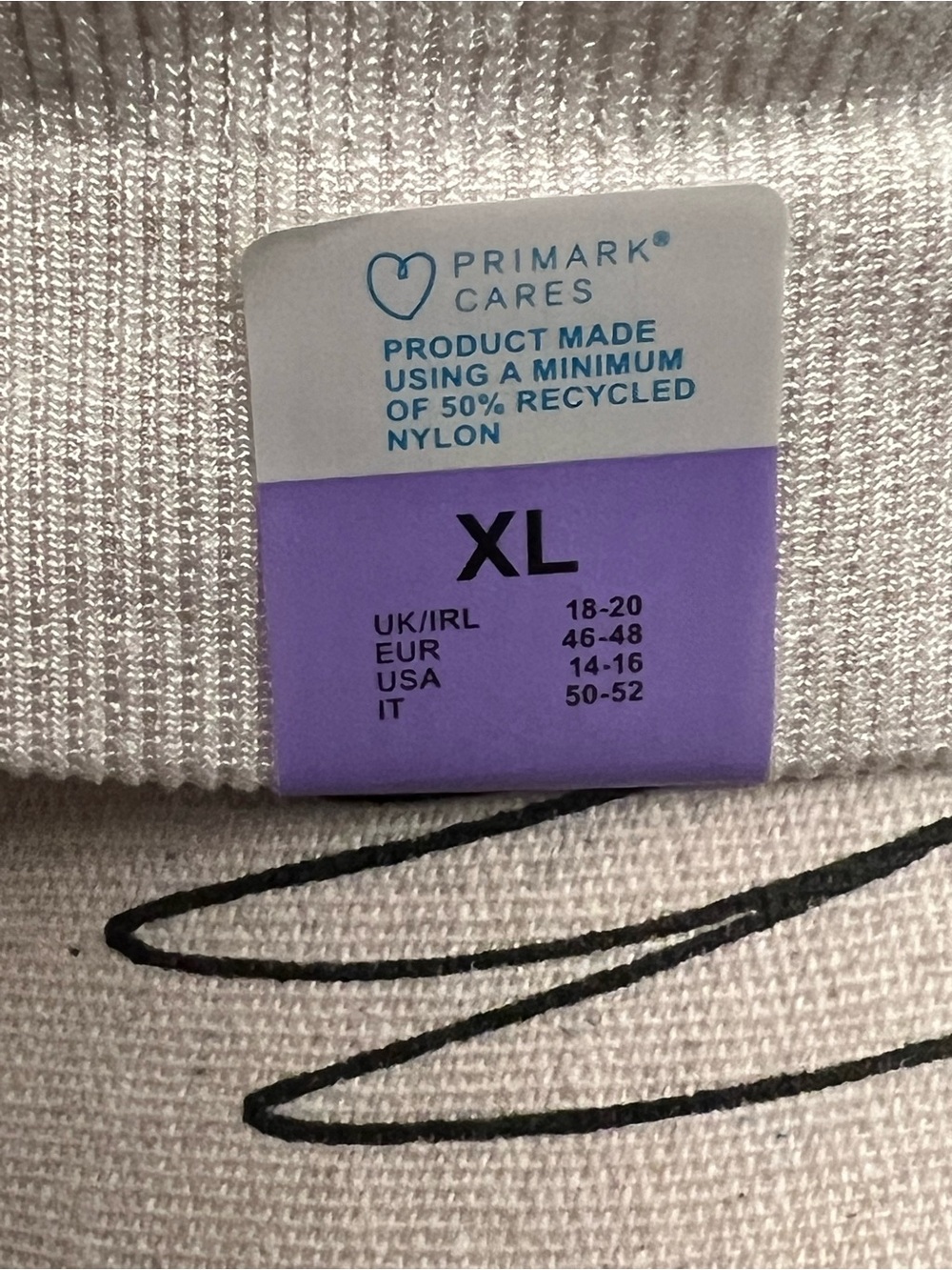 Primark Cream Ribbed Cropped Tank Top - Picture 3 of 9